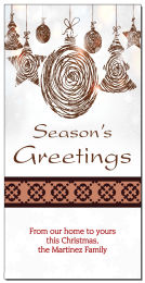 Christmas Metallic Season's Greetings Ornaments Card 4